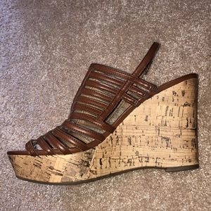 Franco Sarto Shoes - Size 8 Brown Wedge Heels. Franco Sarto Shoes - Size 8 Brown Wedge Heels.